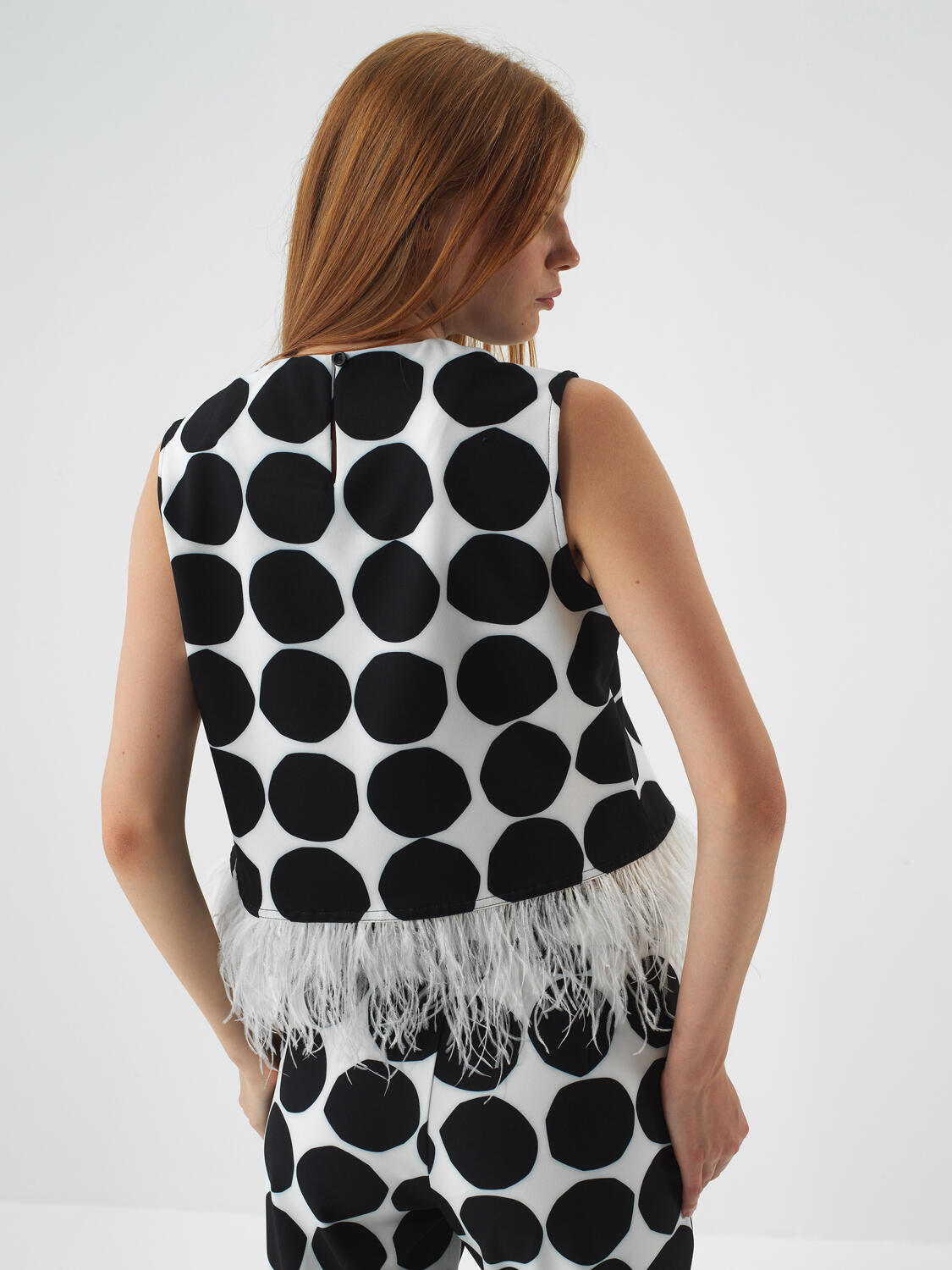 Black Form-Preserving Oversize Blouse - 6