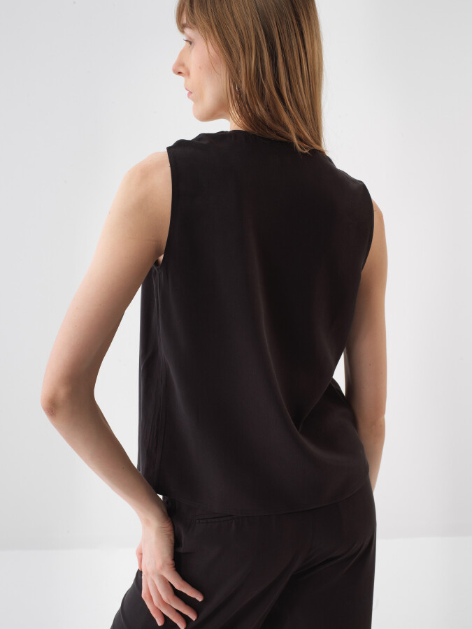 Black Oversize Blouse - 4