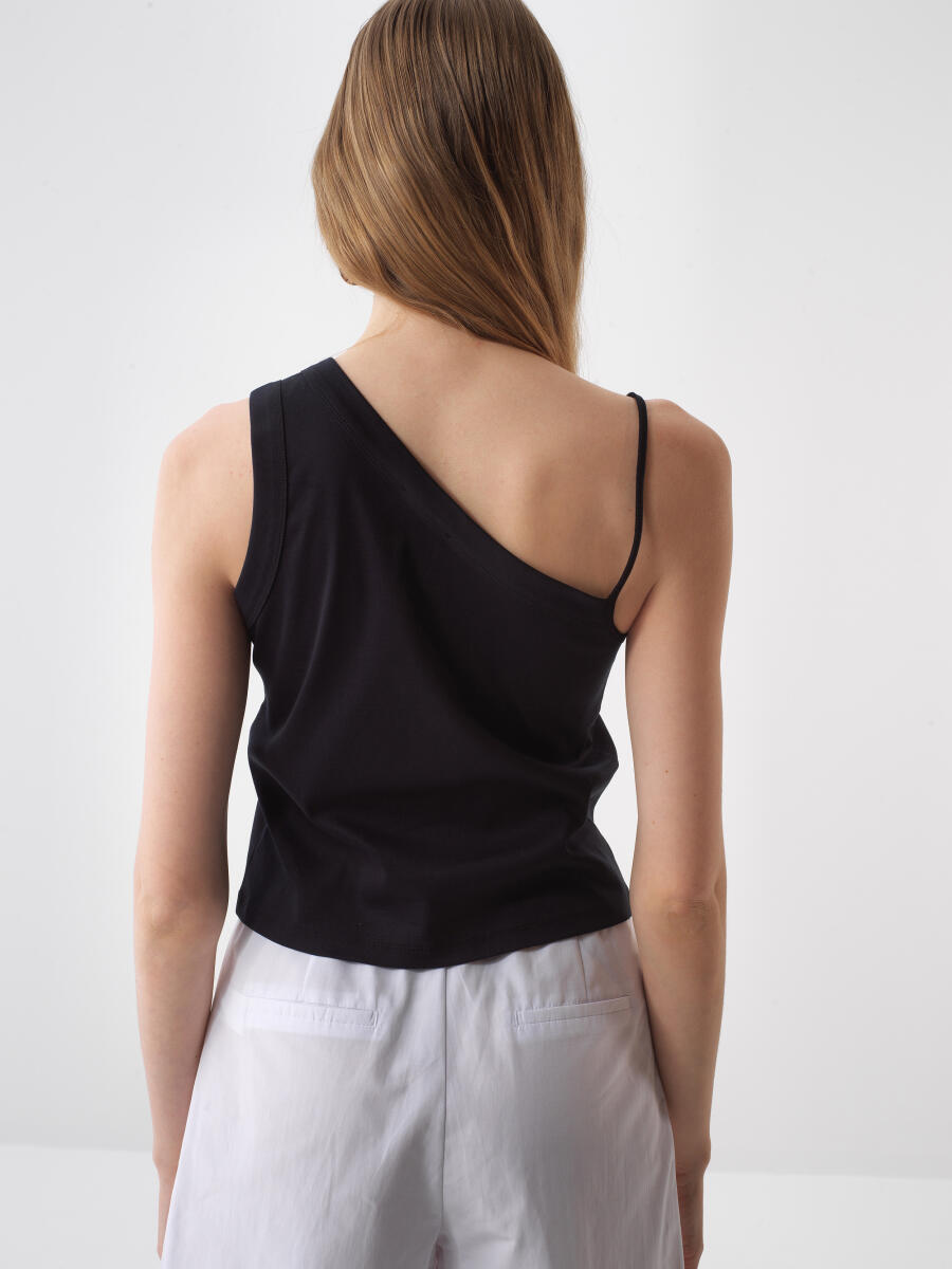 Black Regular Fit Cotton Blouse - 3