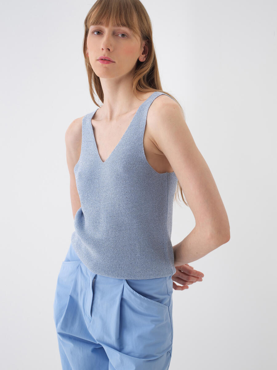 Blue Regular Fit Blouse - 1