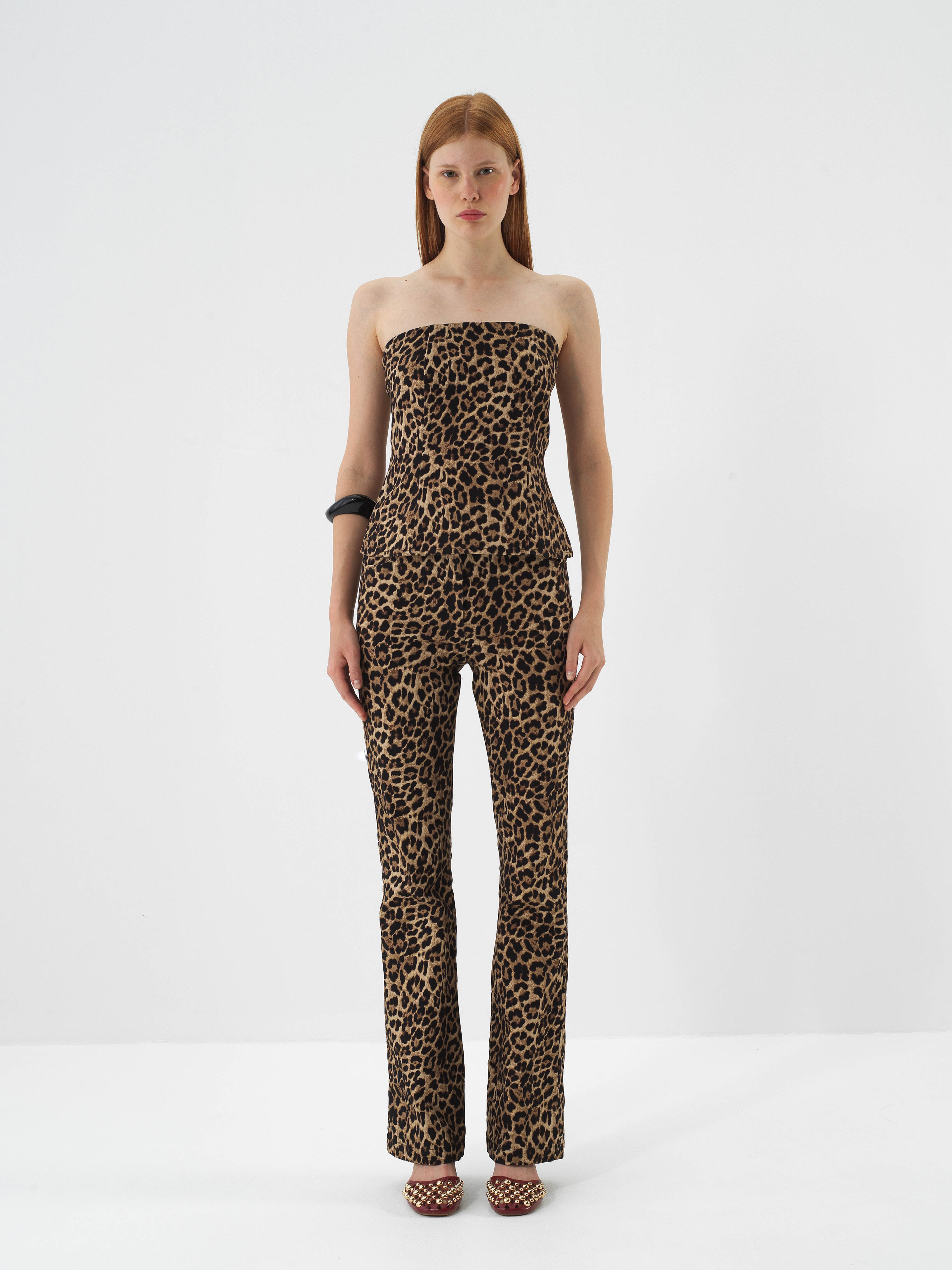 Camel Cotton Textured Regular Fit Blouse - 3