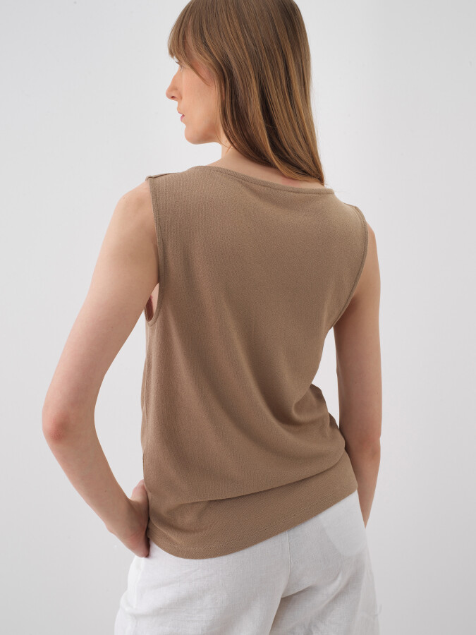 Camel Regular Fit Cotton Blouse - 4