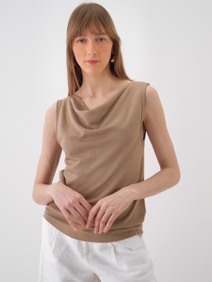 Camel Regular Fit Cotton Blouse - 1