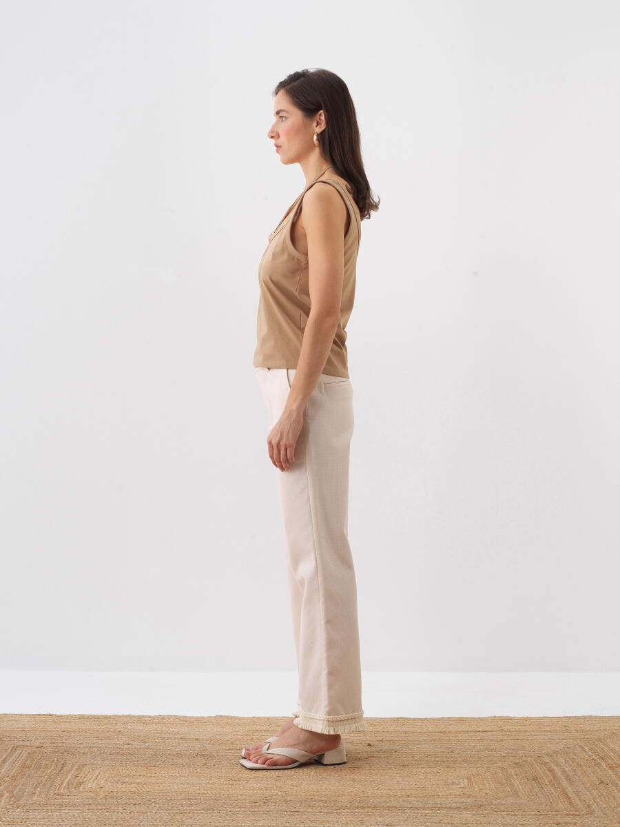 Camel Regular Fit Cotton Blouse - 3