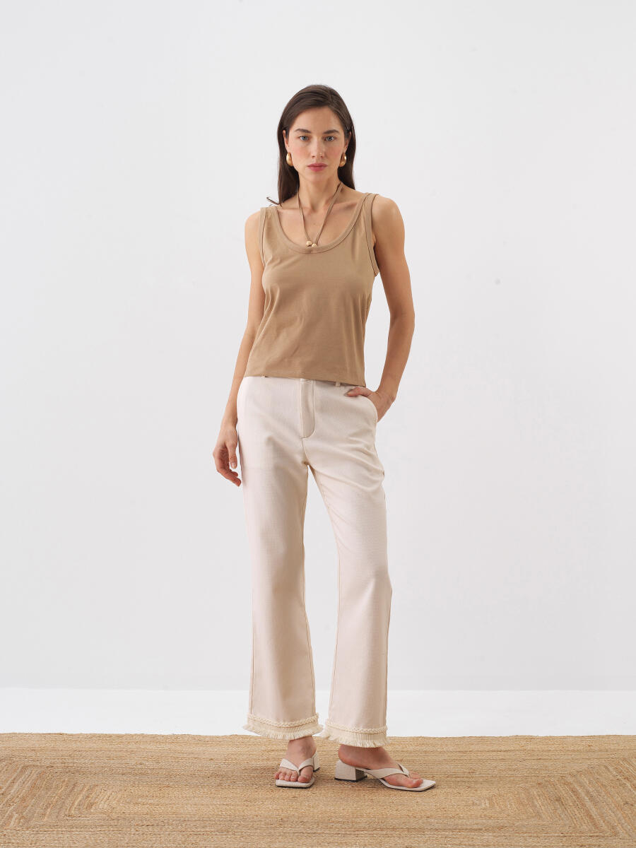 Camel Regular Fit Cotton Blouse - 2