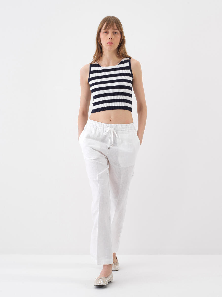 Navy Blue Regular Fit Blouse - 2