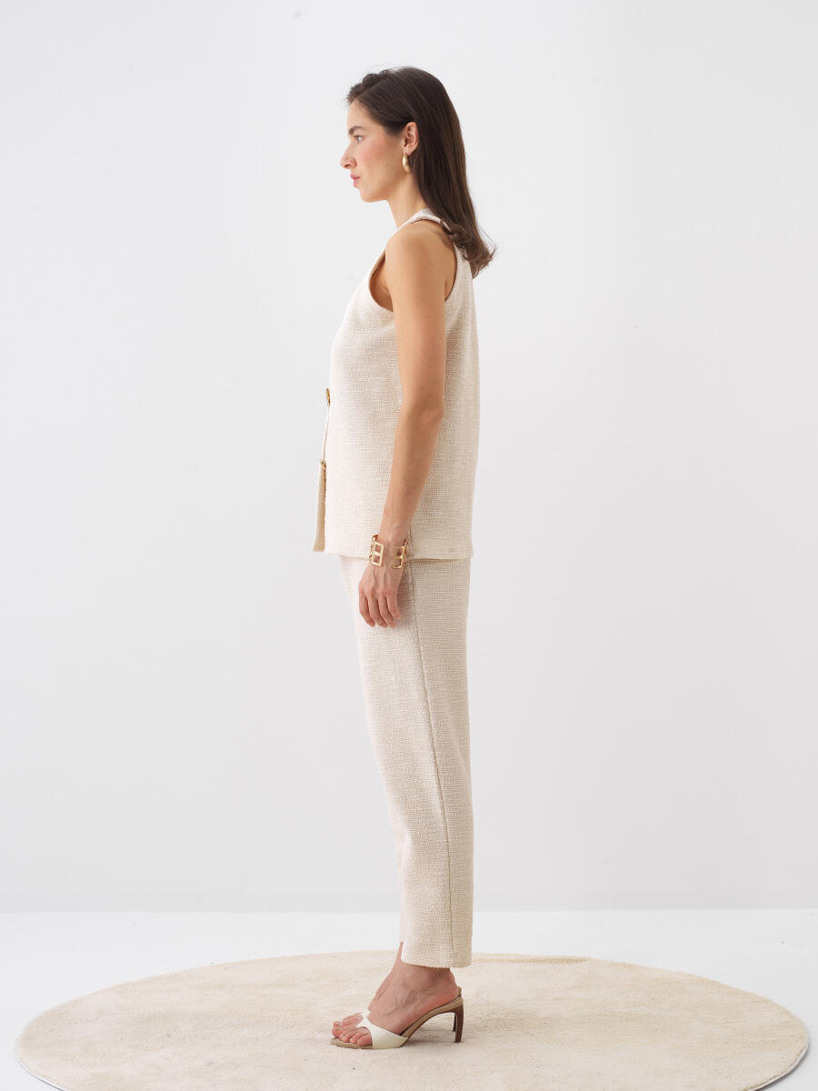 Natural Oversize Cotton Blouse - 3