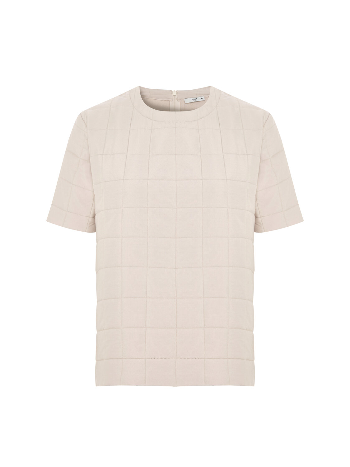 Natural Quilted Textured Oversize Blouse - Xint