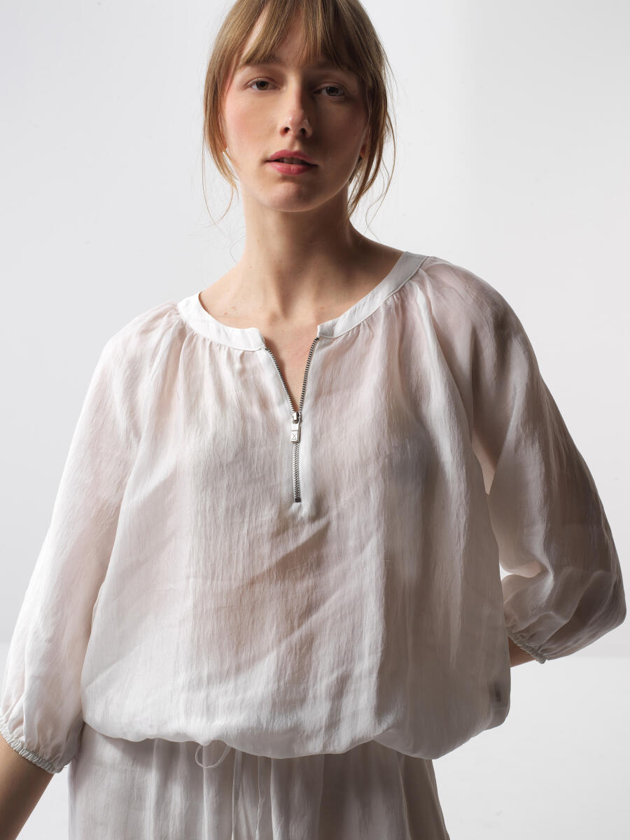 White Oversize Blouse - 1