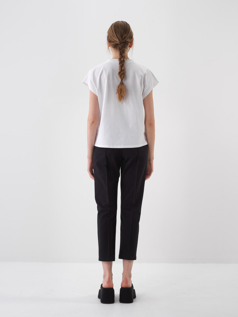 White Oversize Cotton Blouse - 5