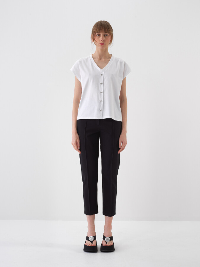 White Oversize Cotton Blouse (1)