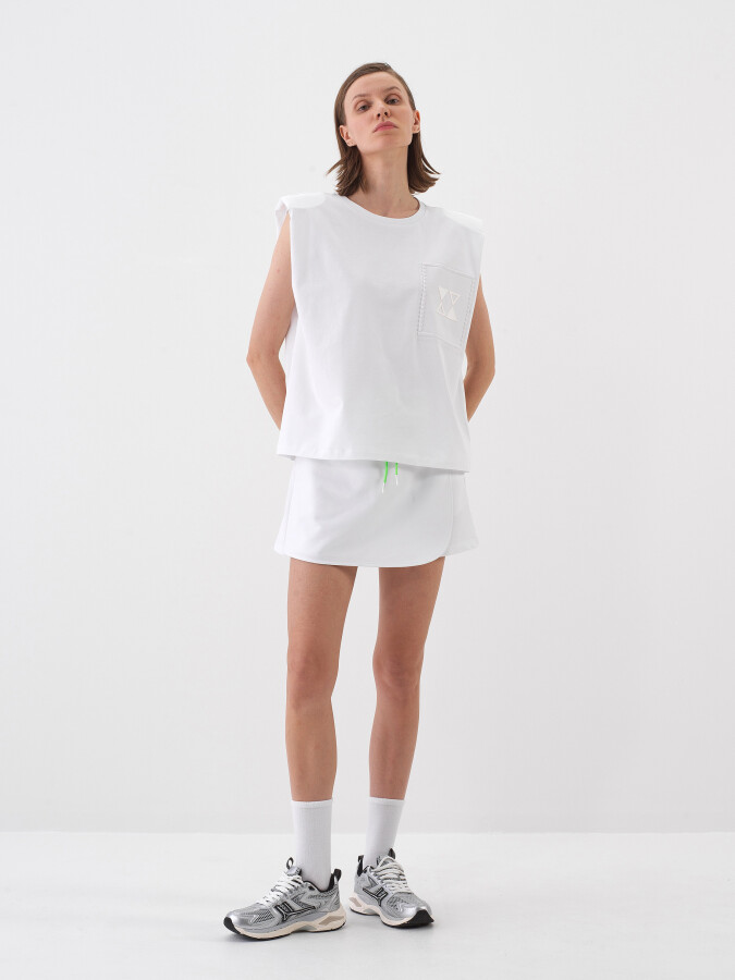 White Oversize Cotton Blouse - 2