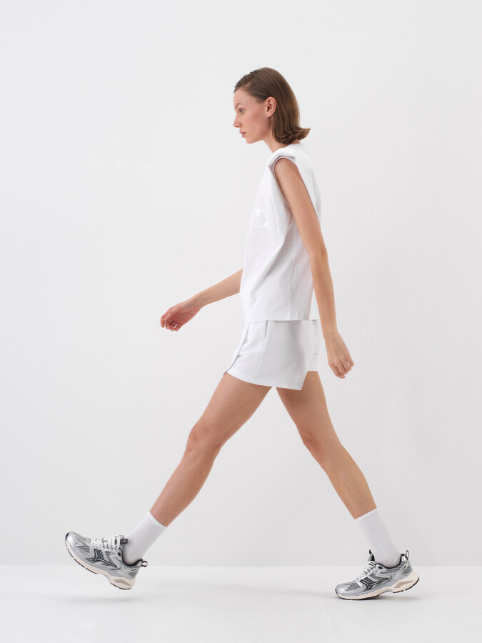 White Oversize Cotton Blouse - 3