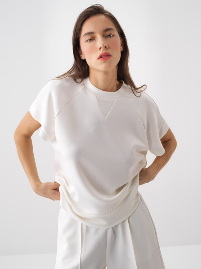 White Oversize Modal Blouse