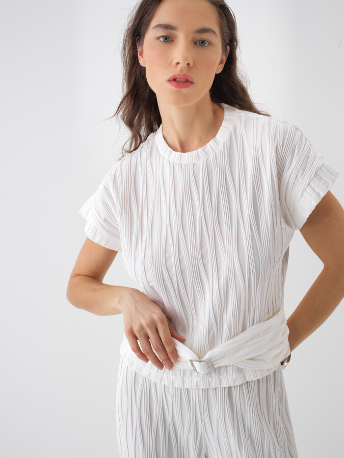 White Regular Fit Blouse