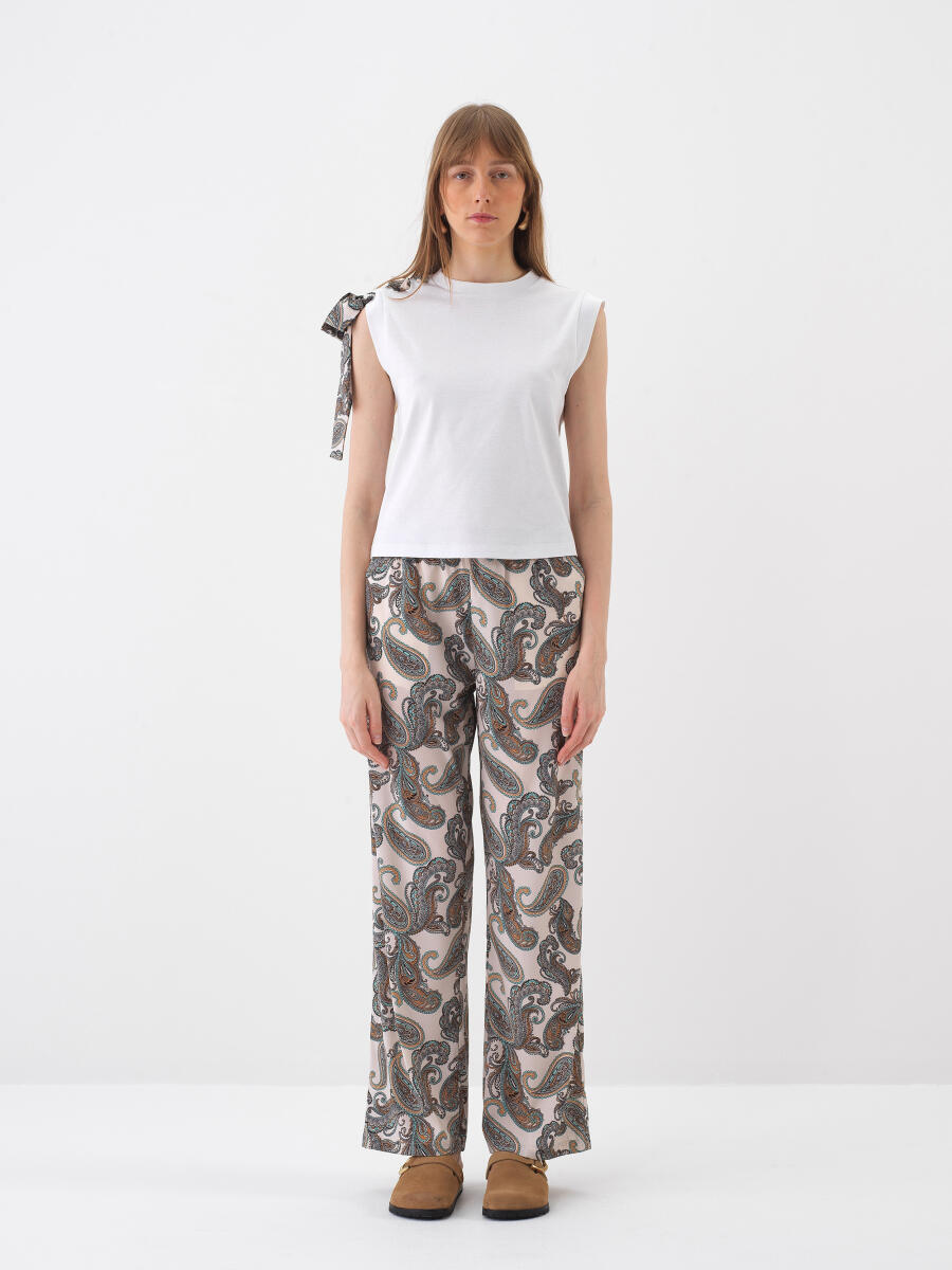 White Regular Fit Cotton Blouse - 2