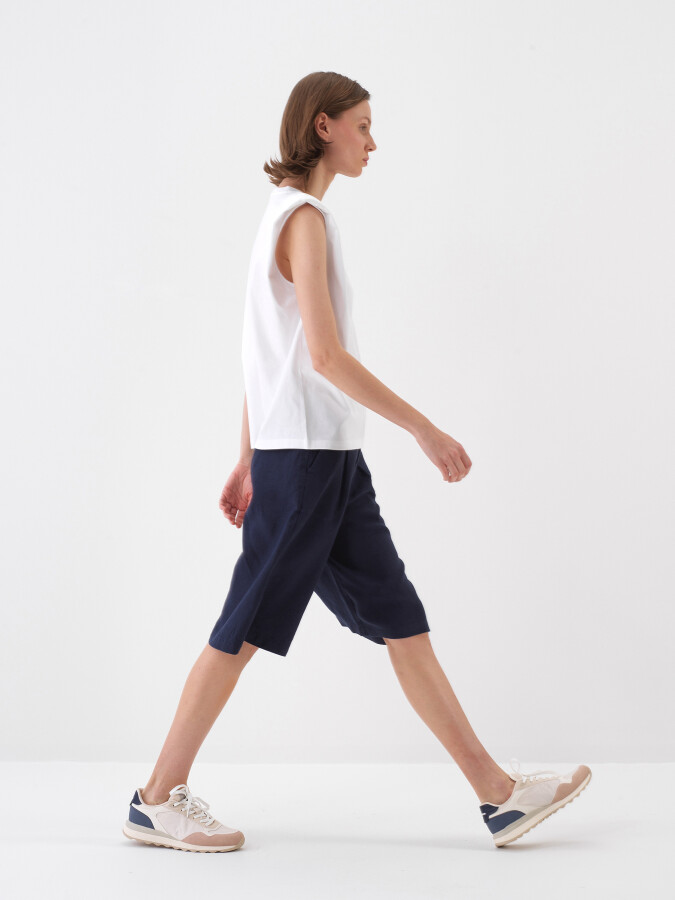 White Regular Fit Cotton Blouse - 3