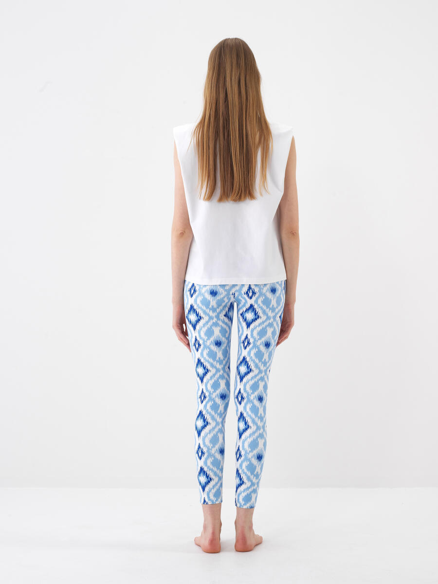 White Regular Fit Linen Blouse - 4