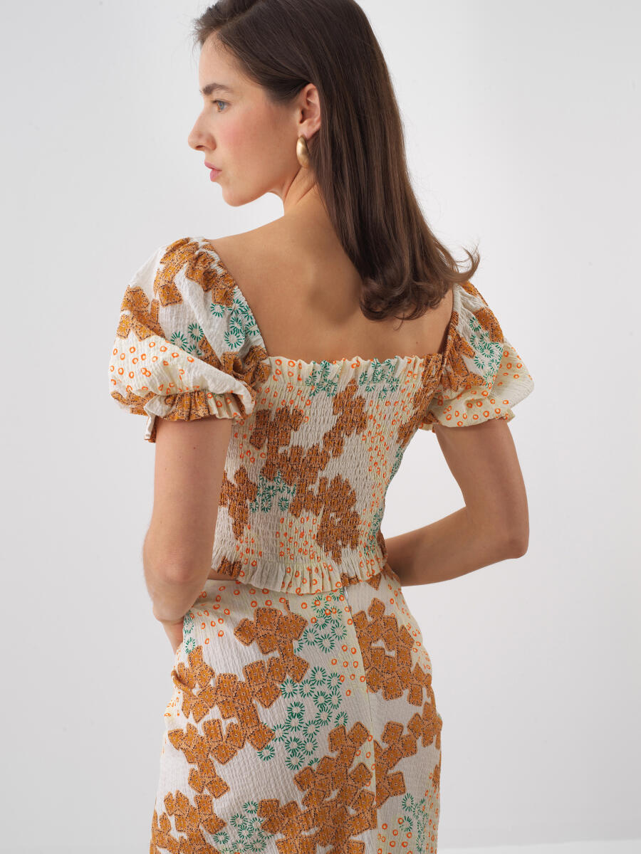 White Slim Fit Cotton Blouse - 4