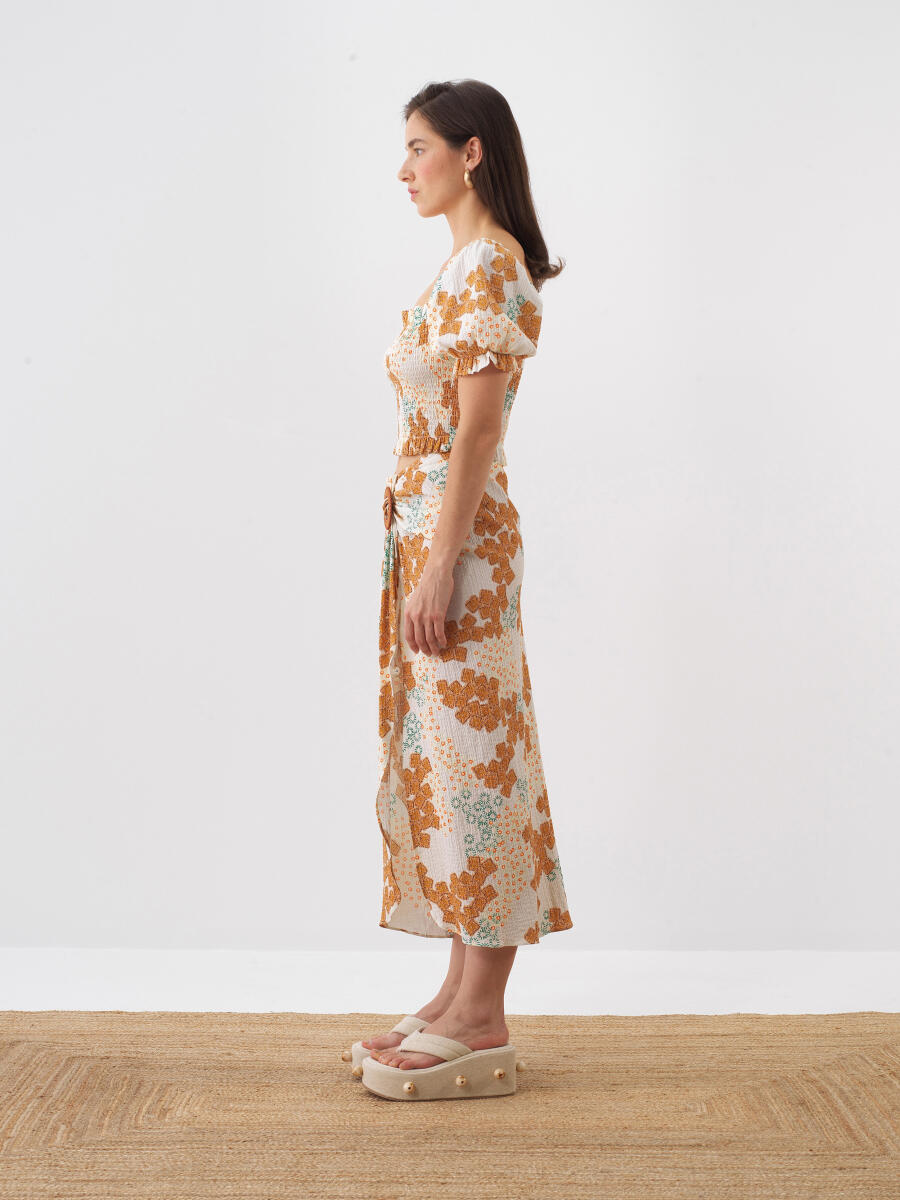 White Slim Fit Cotton Blouse - 3