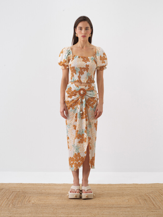 White Slim Fit Cotton Blouse - 2