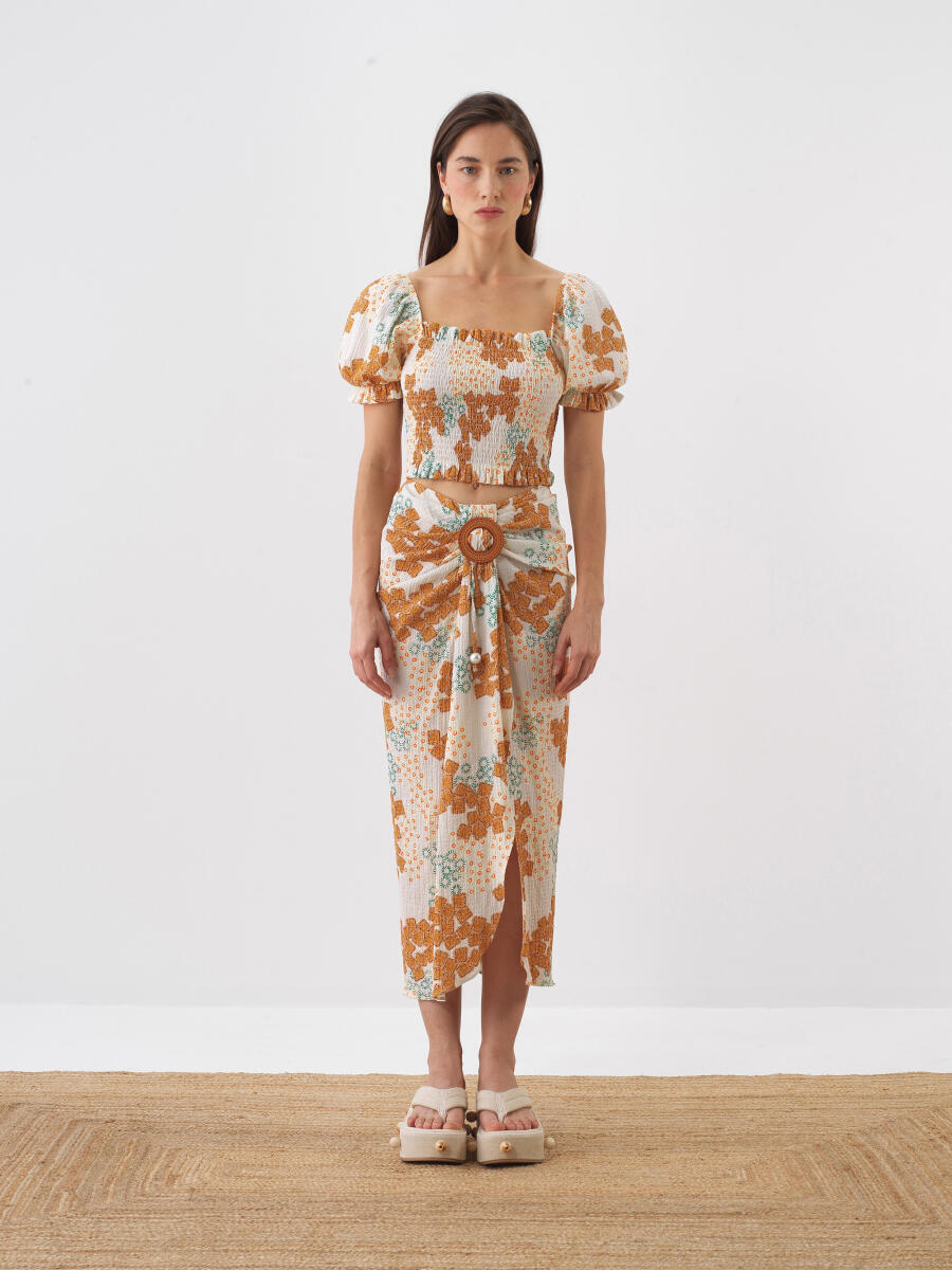 White Slim Fit Cotton Blouse - 2