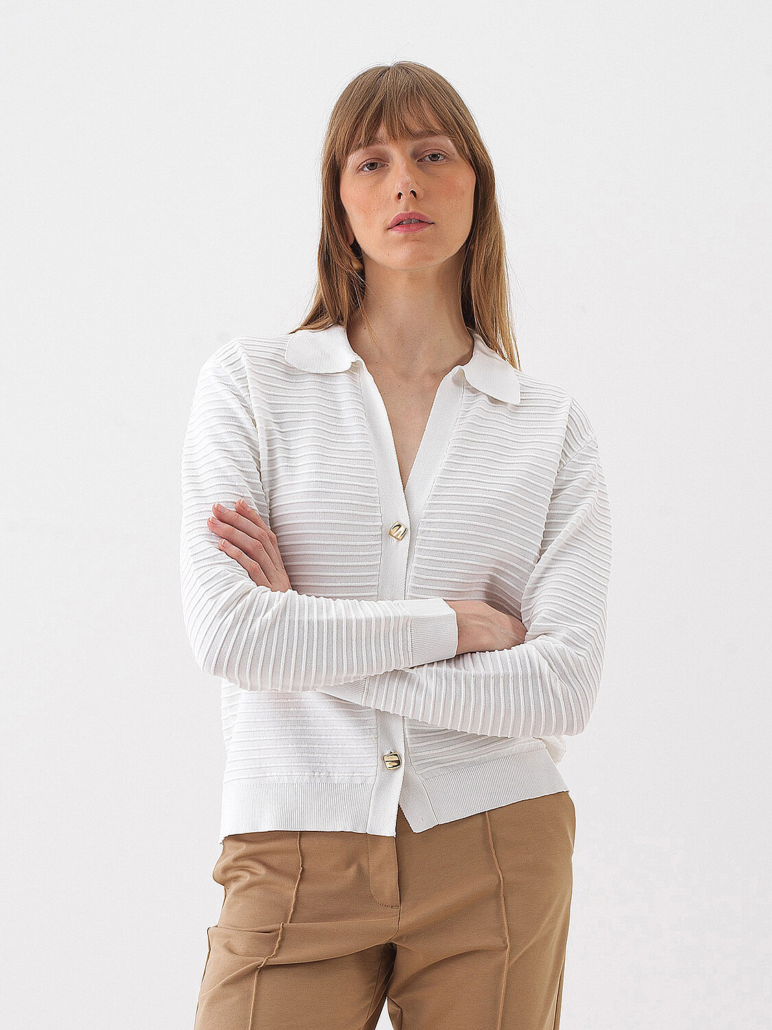 White Oversize Cardigan