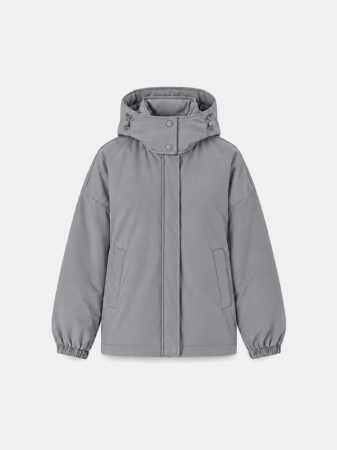 Gray Flexible Textured Oversize Coat (1)