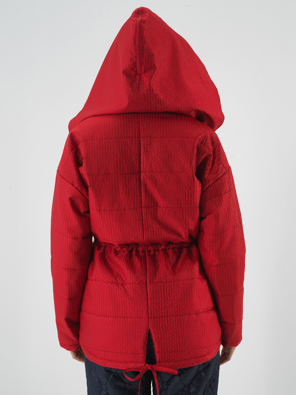 Red Oversize Coat That Maintains Its Form - Xint