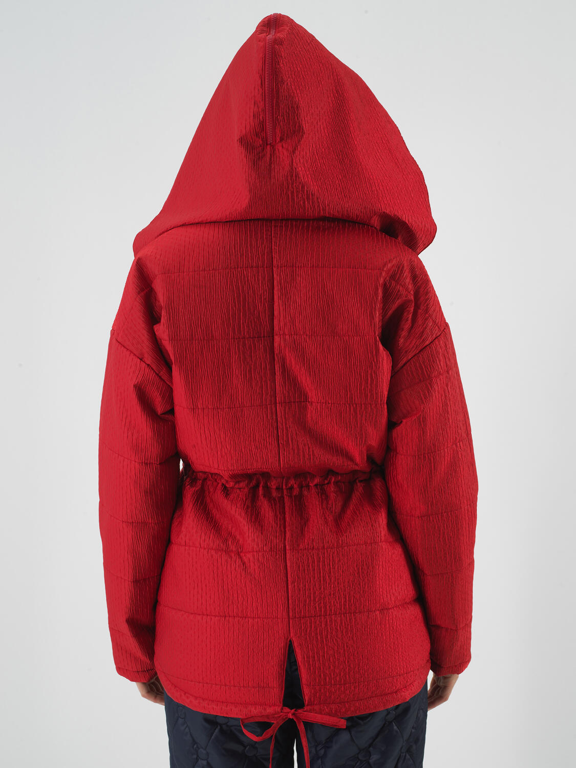 Red Oversize Coat That Maintains Its Form - 4