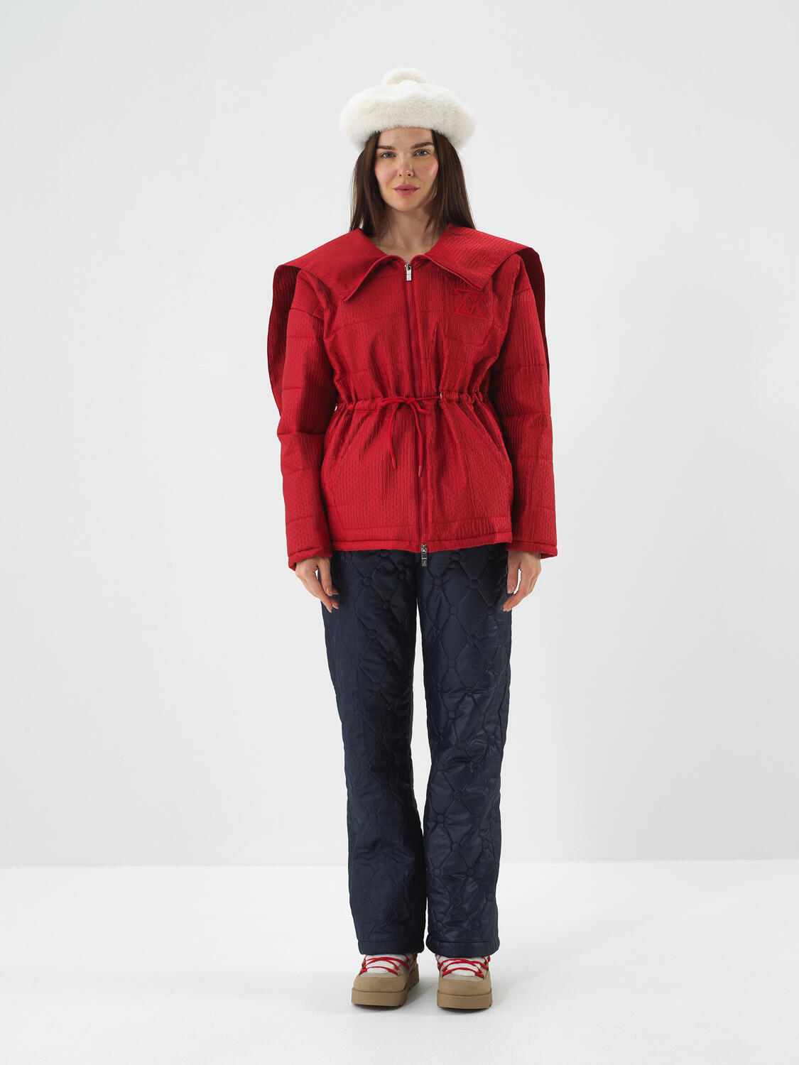 Red Oversize Coat That Maintains Its Form - 2