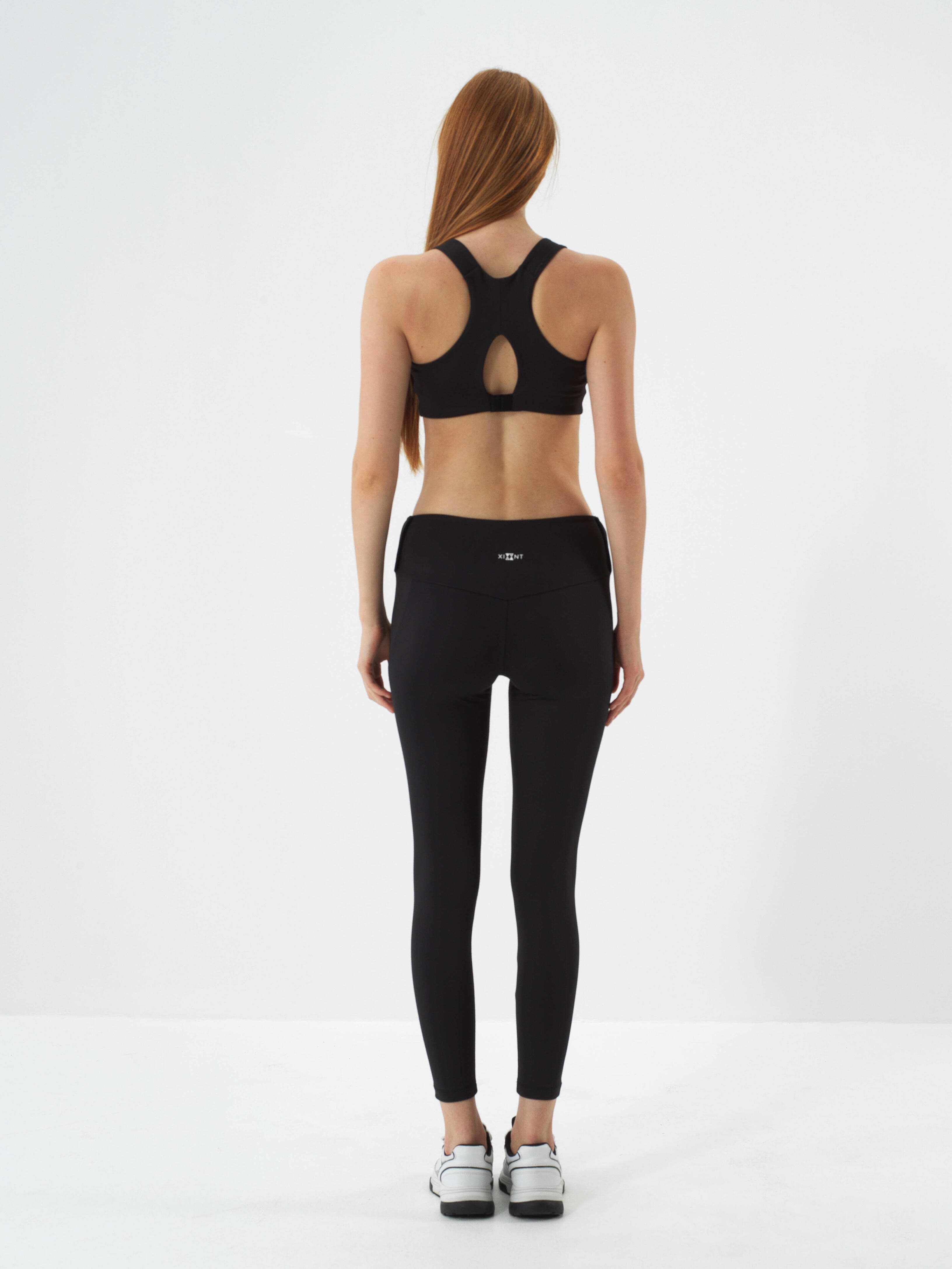 Black Flexible Textured Slim Fit Crop - 5
