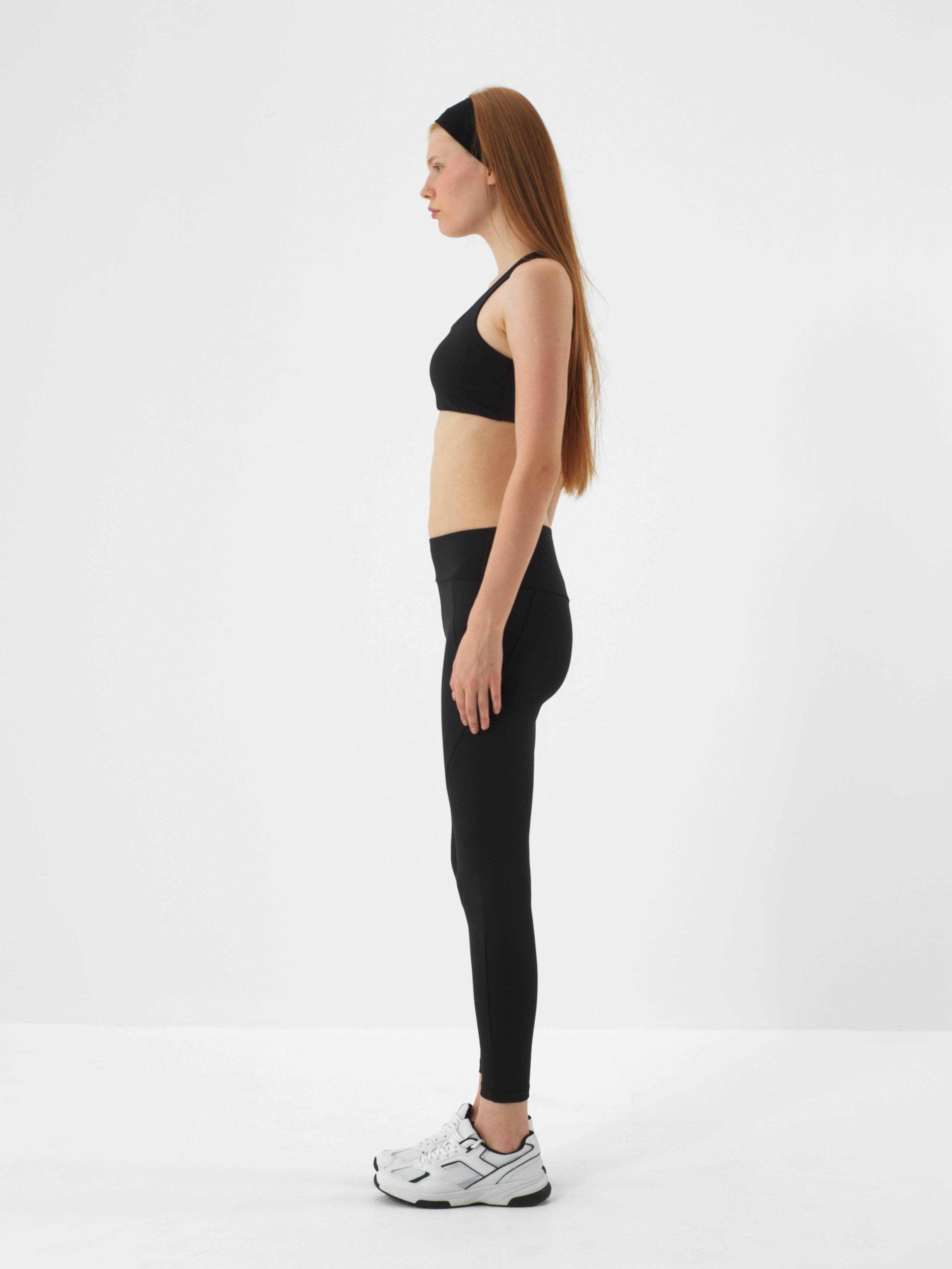 Black Flexible Textured Slim Fit Crop - Xint