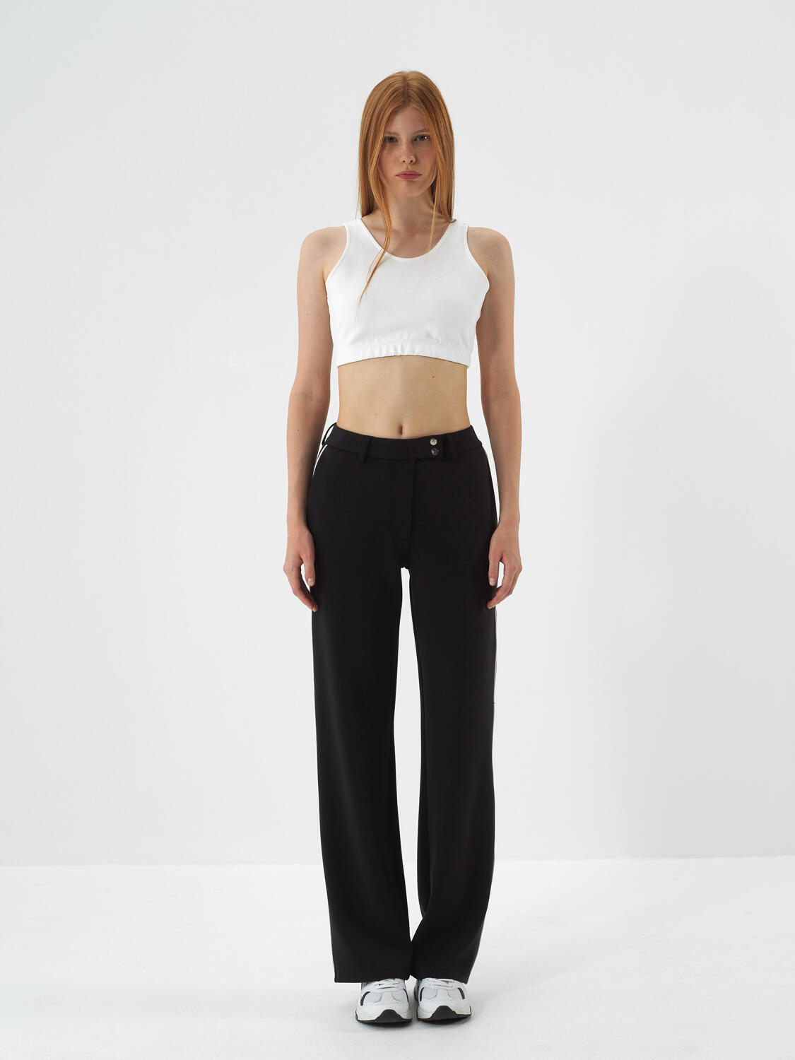 Ecru Cotton Textured Regular Fit Crop - 2