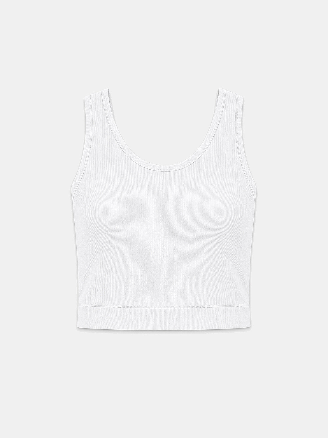 Ecru Cotton Textured Regular Fit Crop