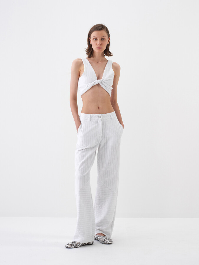 White Oversize Cotton Crop - 2