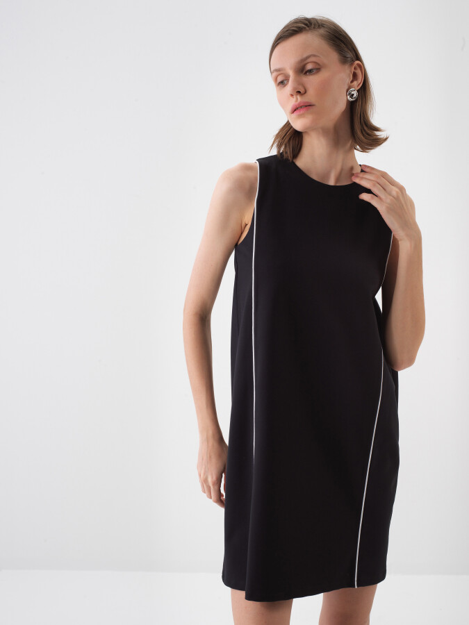 Black Oversize Cotton Dress - 2