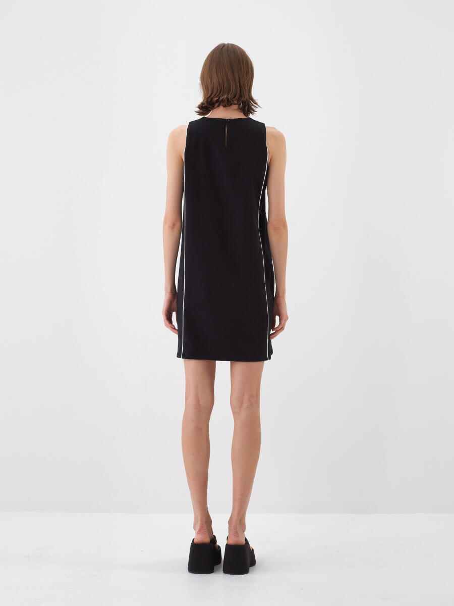 Black Oversize Cotton Dress - 5