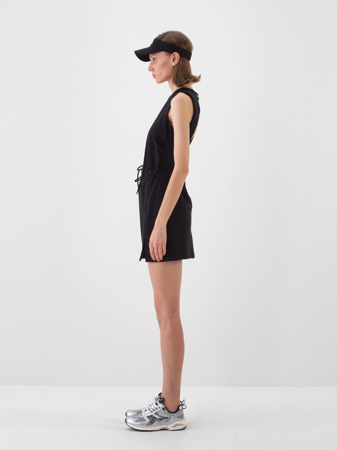 Black Regular Fit Cotton Dress - 3