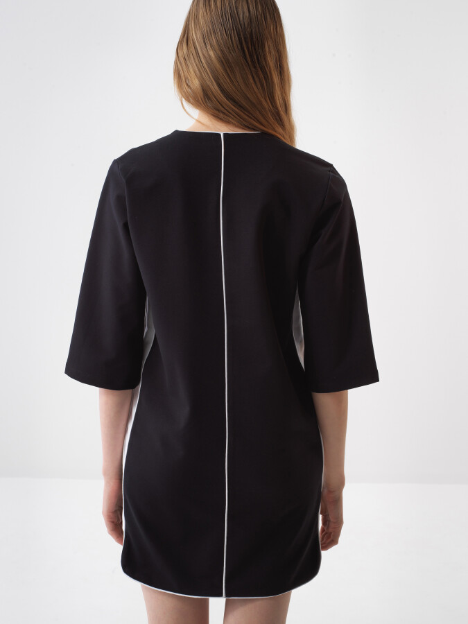 Black Regular Fit Cotton Dress - 4