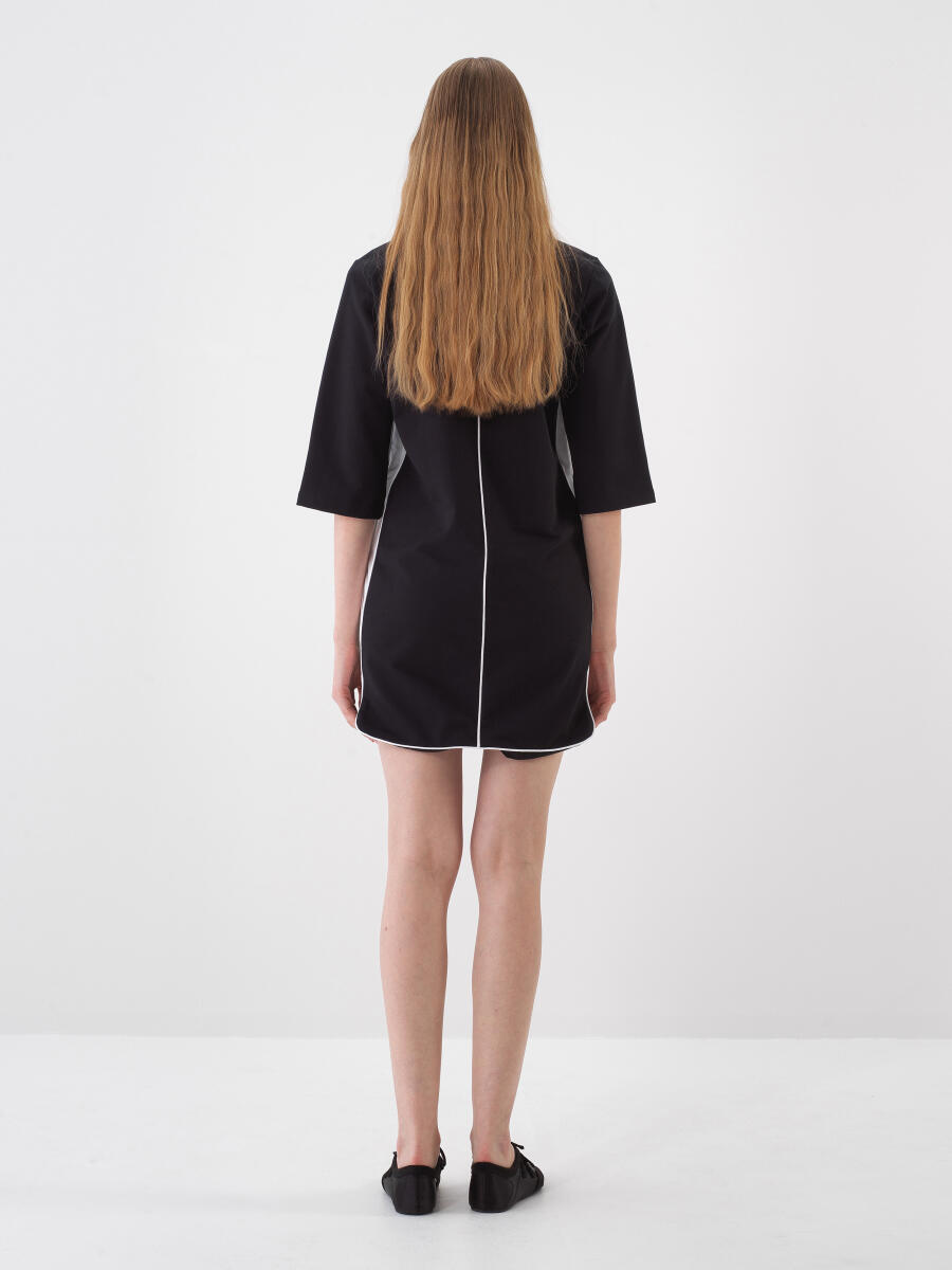 Black Regular Fit Cotton Dress - 5