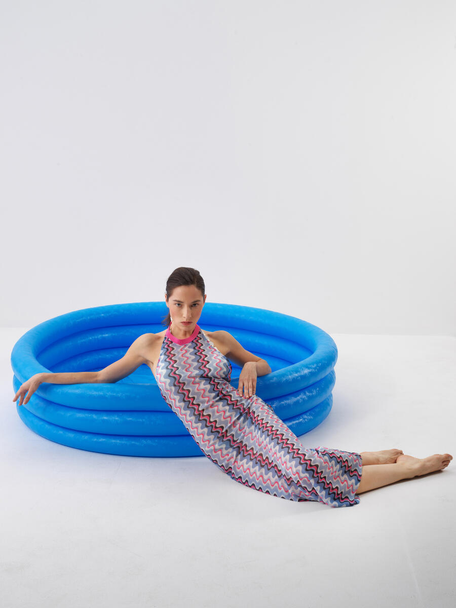 Blue Slim Fit Dress - 4