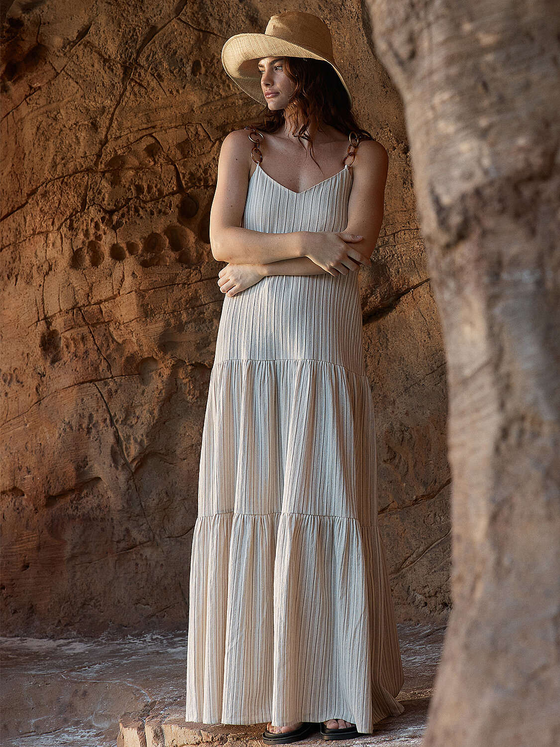 Natural Oversize Cotton Dress - 5