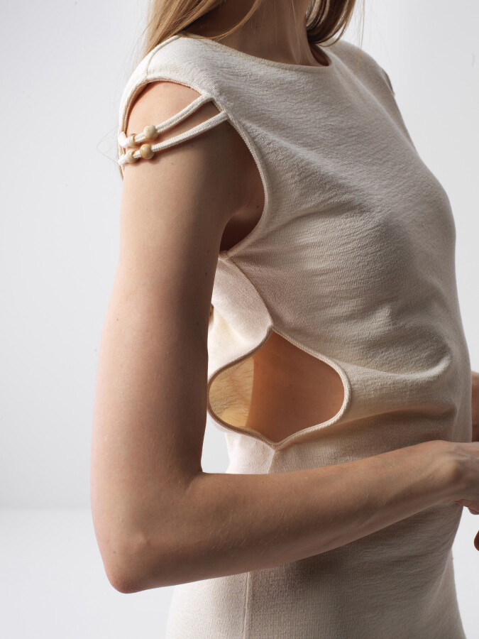 Natural Regular Fit Cotton Dress - 2