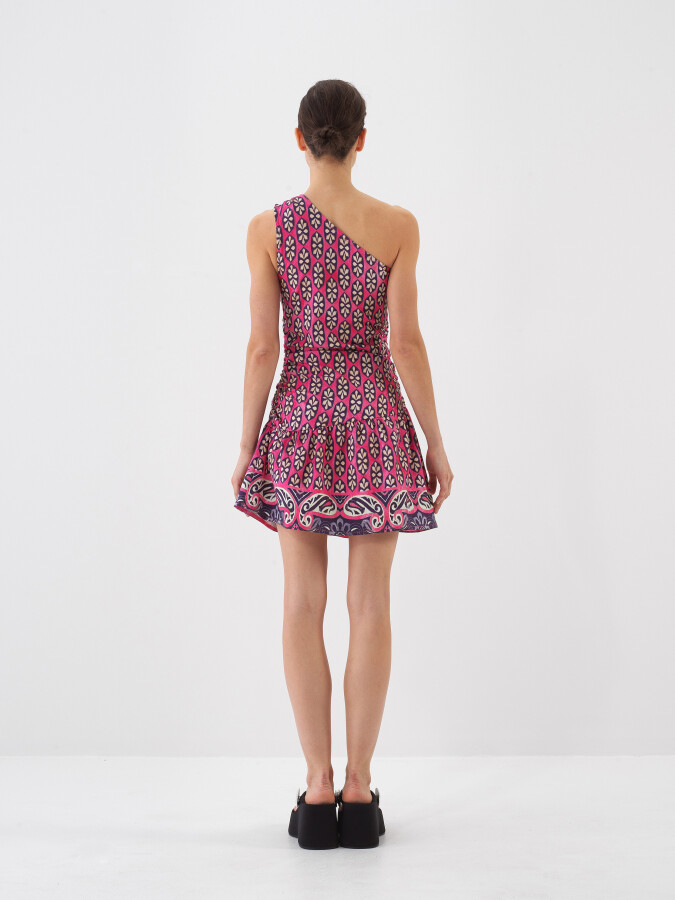 Pink Regular Fit Cotton Dress - 3