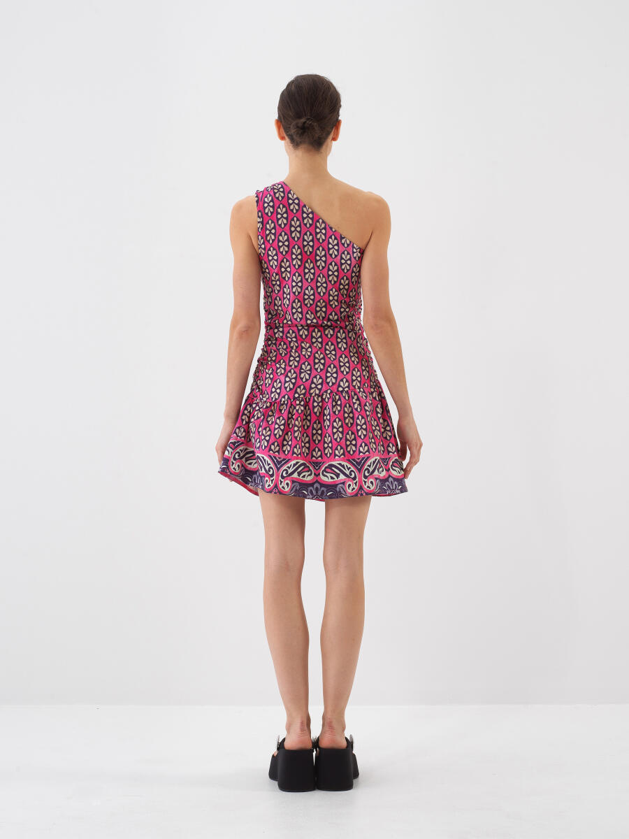 Pink Regular Fit Cotton Dress - 3