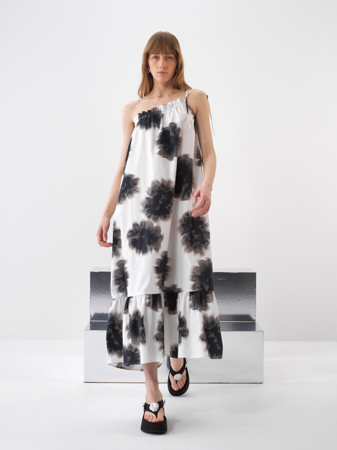 White Oversize Cotton Dress - 1