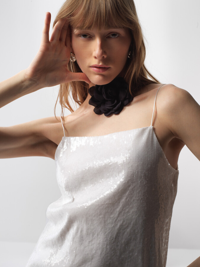 White Regular Fit Dress - 2