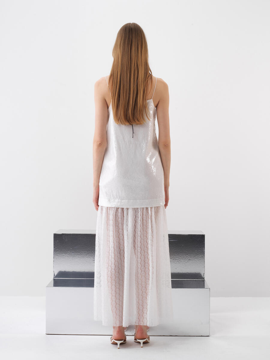 White Regular Fit Dress - 4