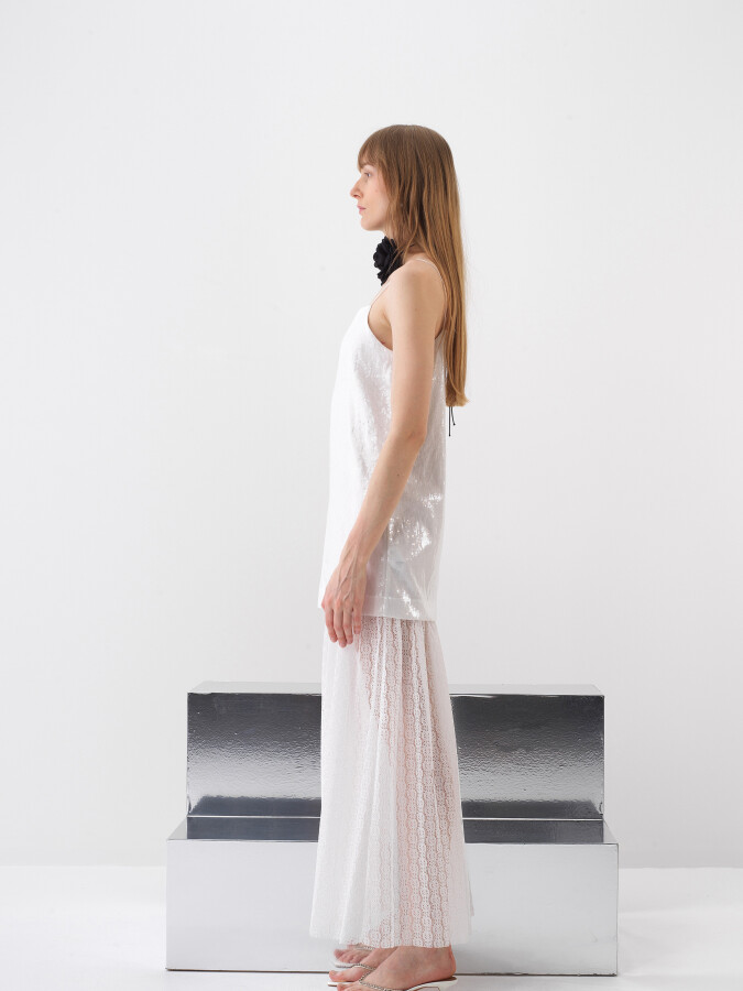 White Regular Fit Dress - 3